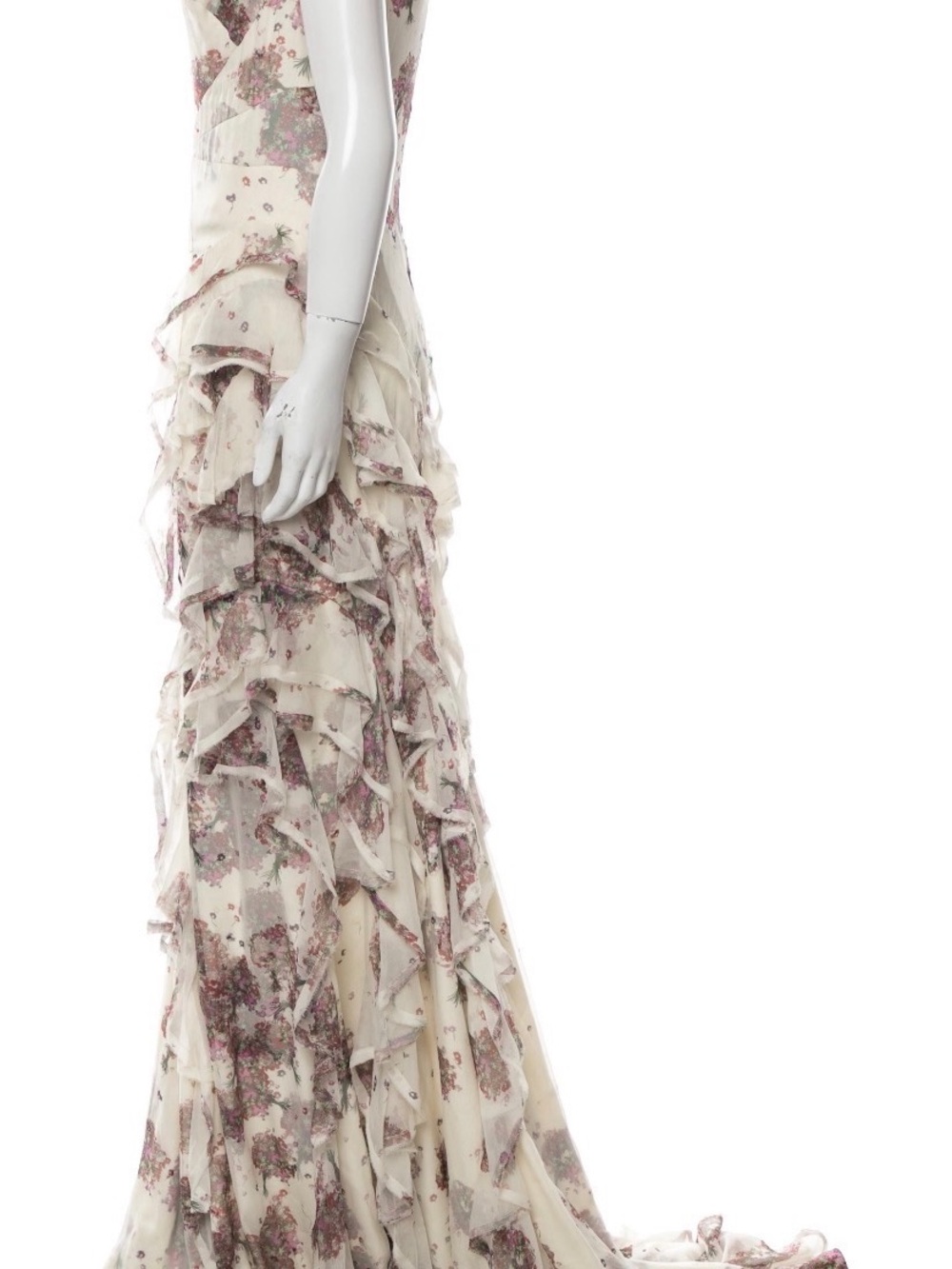 Zac Posen Bouquet Print Silk Gown New With Tags - Picture 2 of 9